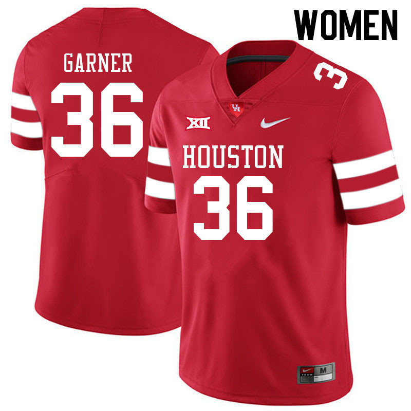 Women #36 Jalen Garner Houston Cougars College Big 12 Conference Football Jerseys Sale-Red